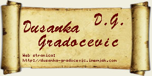 Dušanka Gradoćević vizit kartica